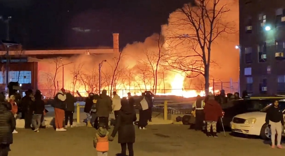 Large fire at a chemical plant in Passaic New Jersey