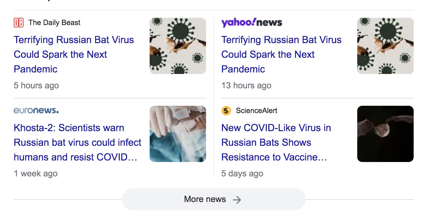 MEDIA FEAR over Russian bat virus