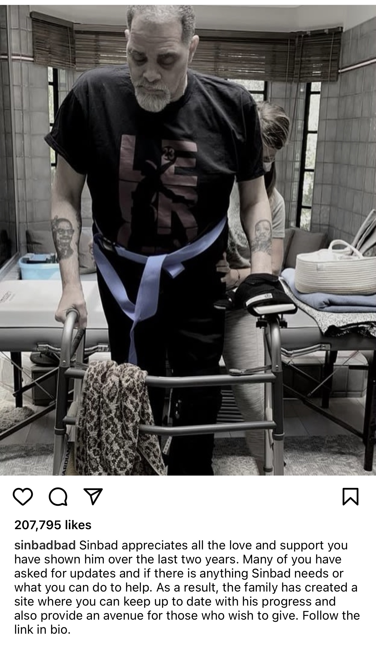 Sinbad still recovering after stroke