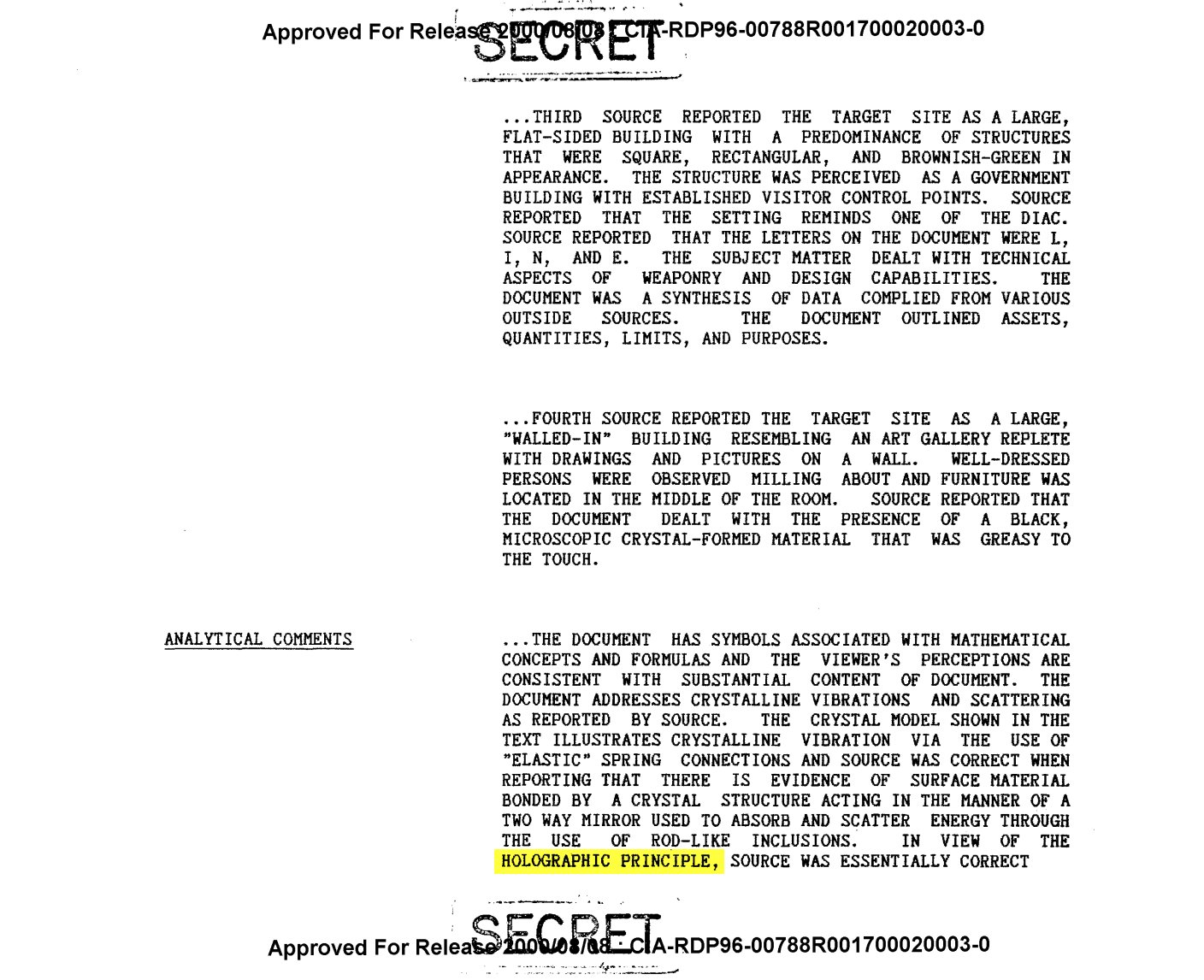 What was David Grusch talking about when he mentioned the “Holographic Principle”?