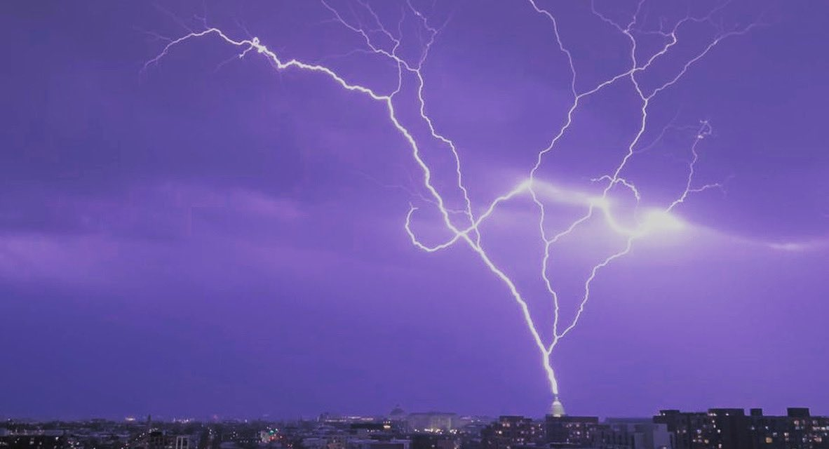 Lightning strikes on a new year