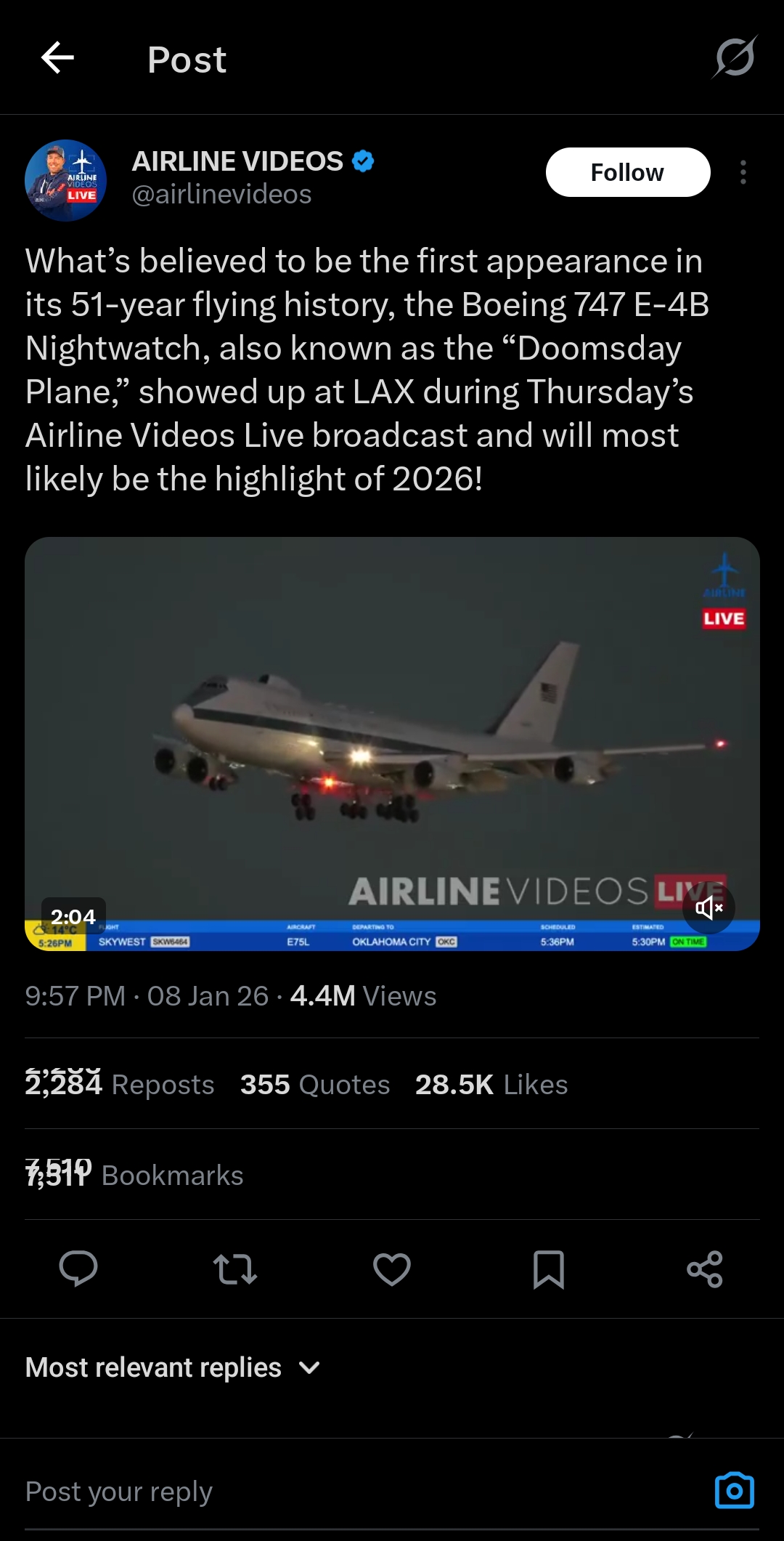 Nothing but blue skies and Doomsday