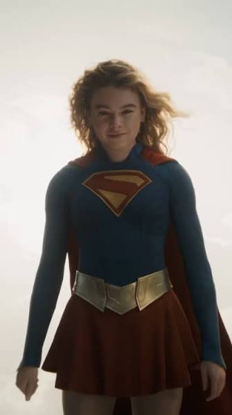 Supergirl flies low