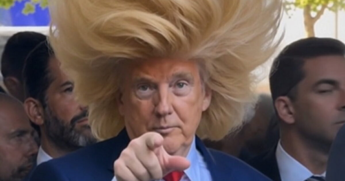 Trump’s hair becomes the latest must meme moment