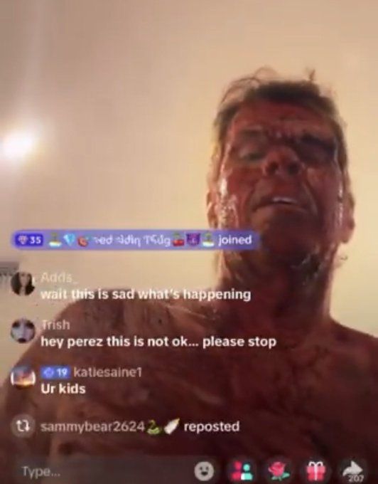 Shock video: Perez Hilton appears to self harm on Livestream